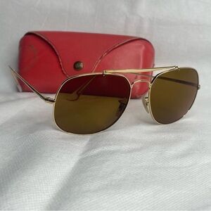 Ray-Ban THE GENERAL Gold Aviator Eyeglasses RB 3561 001 57[]17-145 Frame ONLY